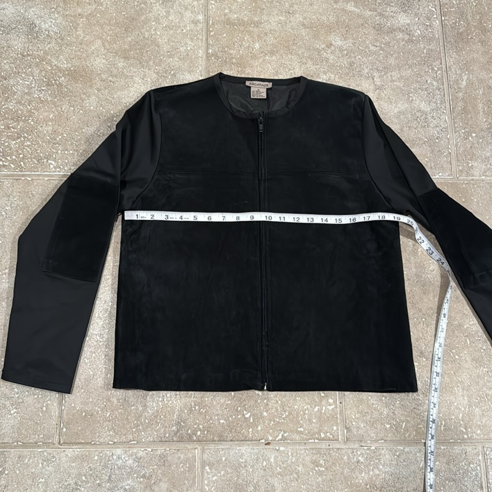 Women's Escapade Black Suede Jacket Size Medium - Picture 4 of 5